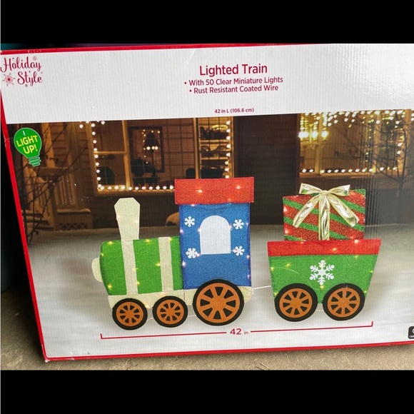 NIB Light Up 42” Choo choo Colorful Train With Presents Yard Decor - Picture 2 of 5